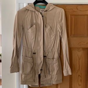 Mossimo hooded khaki jacket